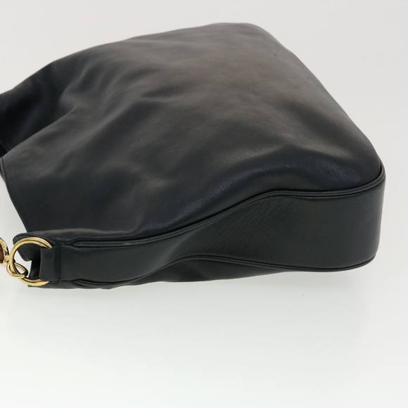 GUCCI Bamboo Hand Bag Leather 2way Navy 001.7265.1577 Auth yk6678B - Picture 4 of 16